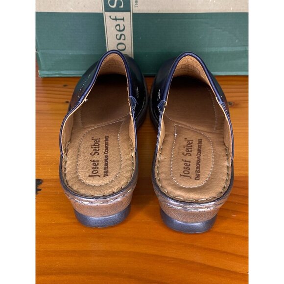 Josef Seibel Womens Carole Black Leather Mule Size 6 EU 37 - Picture 3 of 8